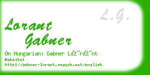 lorant gabner business card
